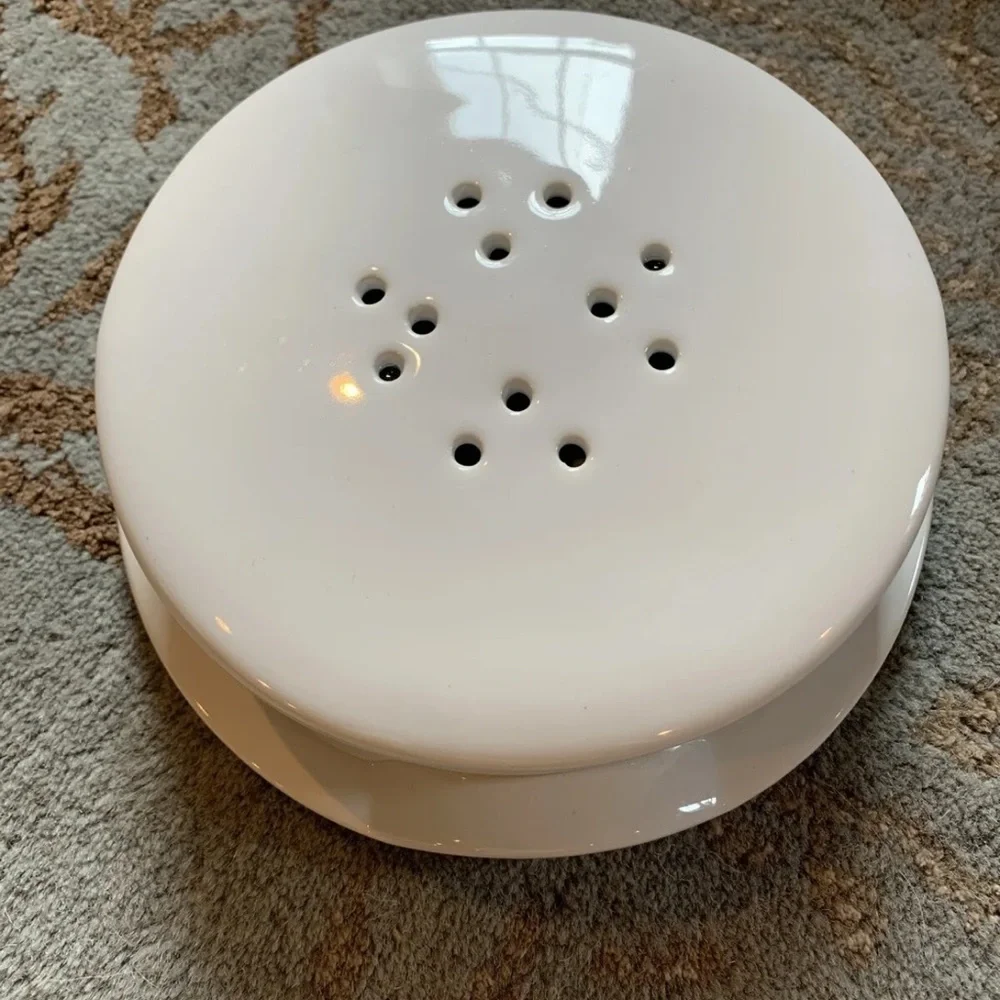 Crate & Barrel White Dome Butter/Cheese Dish
